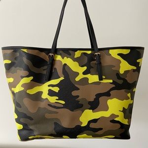 Michael Kors camouflage leather tote